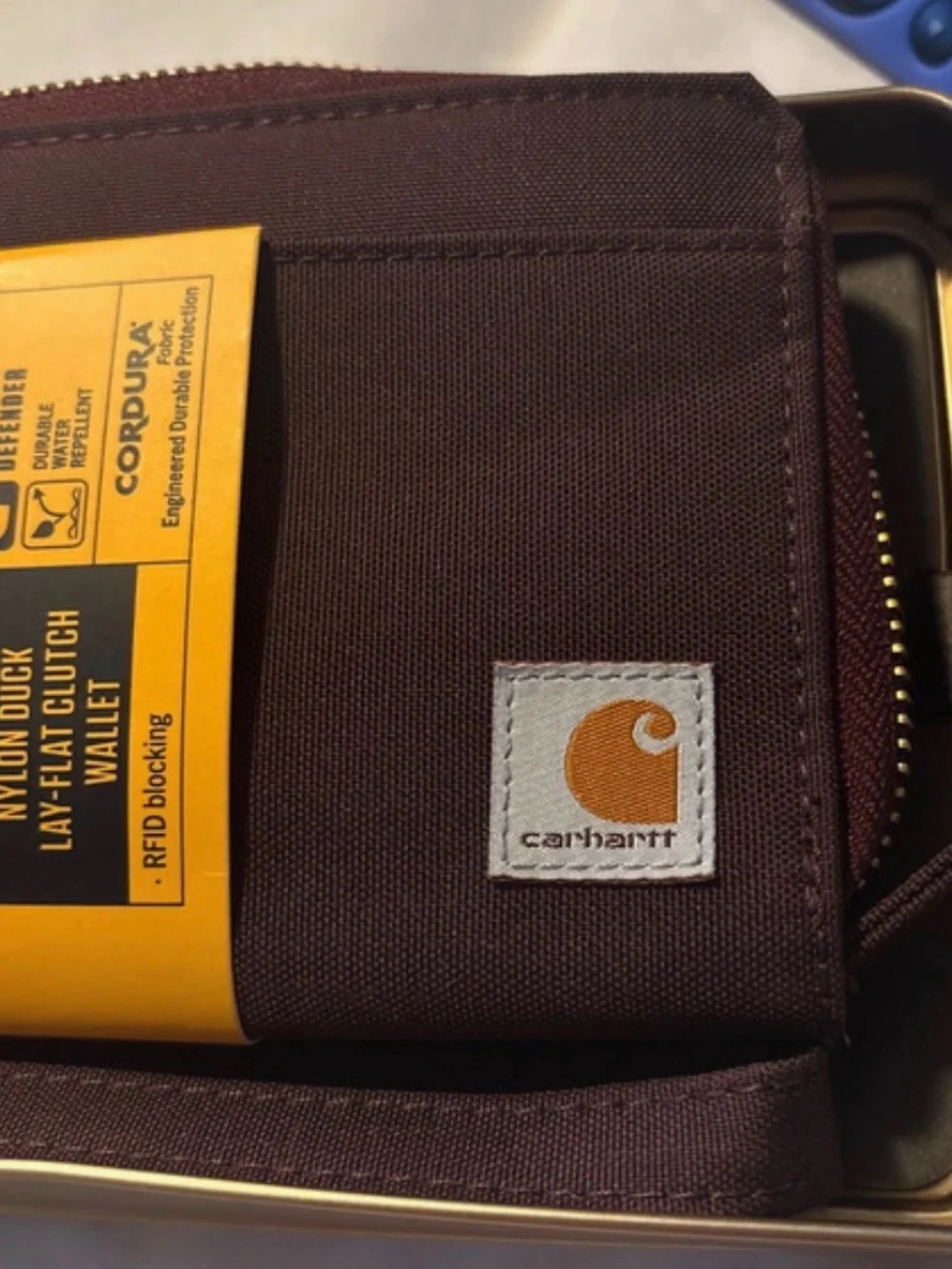 Carhartt Zip Clutch Wallet in Dark Brown
